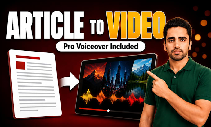 convert article blog post or text to video with voice over