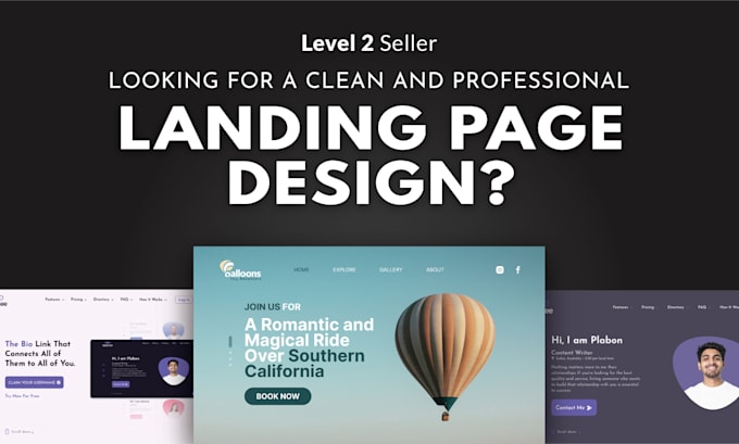 do clean landing page UI UX design figma
