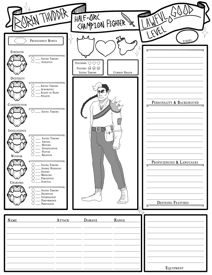 Create A Custom Dnd Character Sheet By Iankenney3 Fiverr