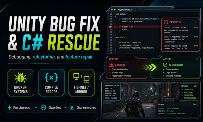 diagnose and rescue your unity project