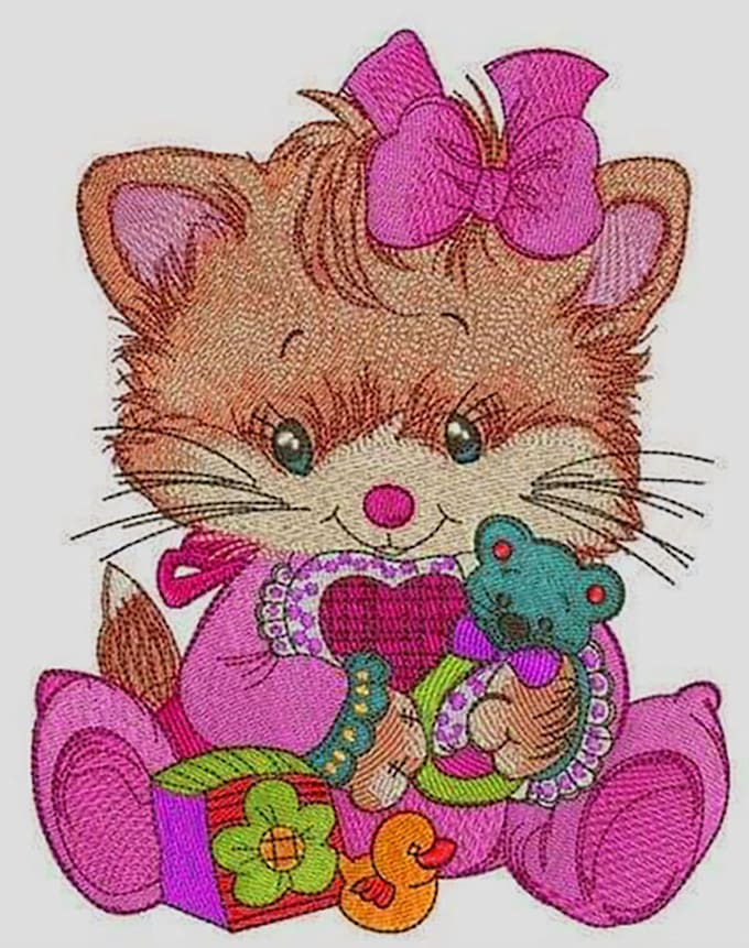 do embroidery digitizing in dst, pes, cnd, jef, pxf
