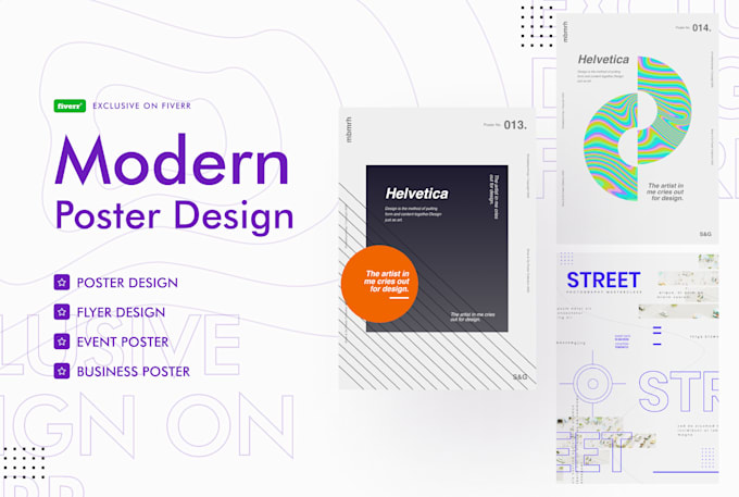 do modern and minimalist looking poster design
