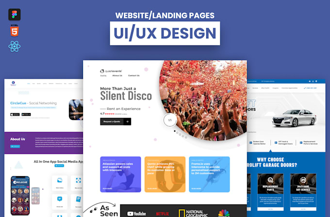 design a high converting saas landing page UI in figma