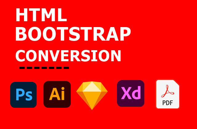 convert psd to bootstrap 4