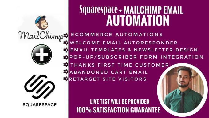 integrate squarespace with mailchimp set up email autoresponder, campaign, popup