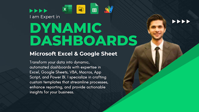 do data visualization, excel dashboard and google sheets dashboard