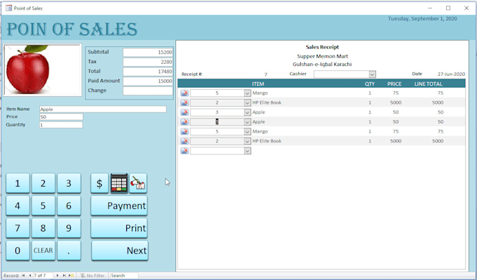 design a database and user interface using ms access