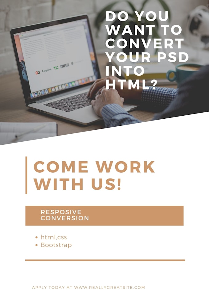 convert psd to html responsive