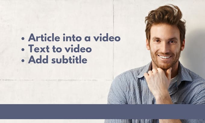 convert an article into a video, with or without the voice over
