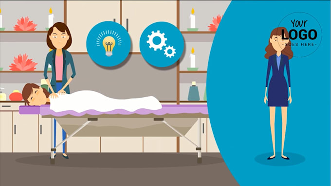 make massage therapy or spa service 2d animated awesome video