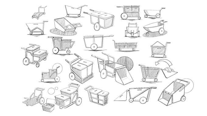 make concept sketches for a product design
