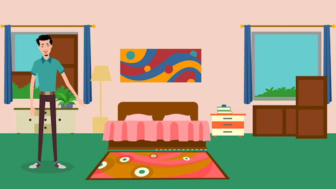 create awesome 2d carpet cleaning animated promo video