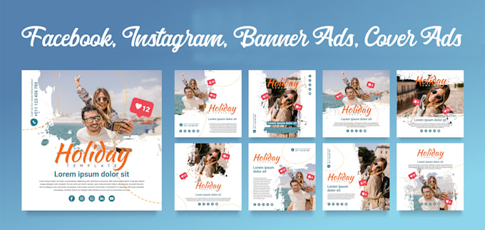 do attractive instagram post and facebook post
