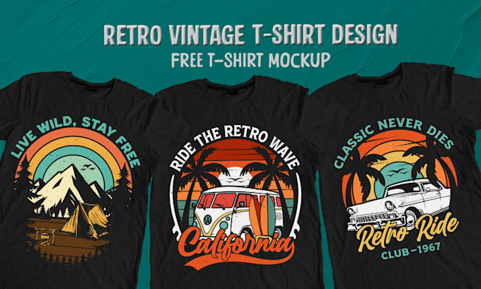 design retro vintage and custom tshirt design