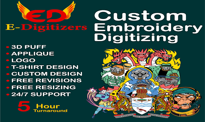 convert logo into embroidery digitizing dst,pes in few hours