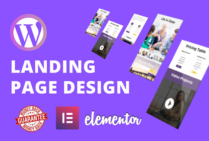 build elementor pro landing page or wordpress landing page design