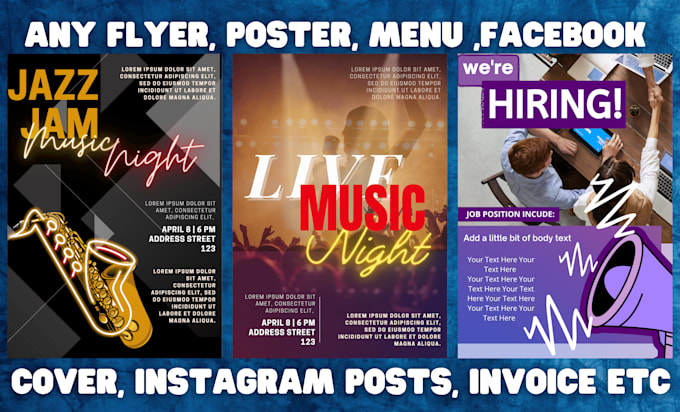 design flyer, brochure, leaflet, business or any other cards