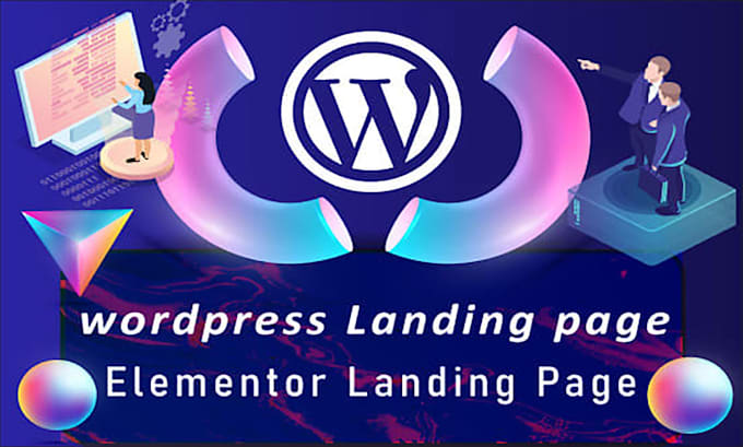 create a responsive wordpress landing page or modern elementor page