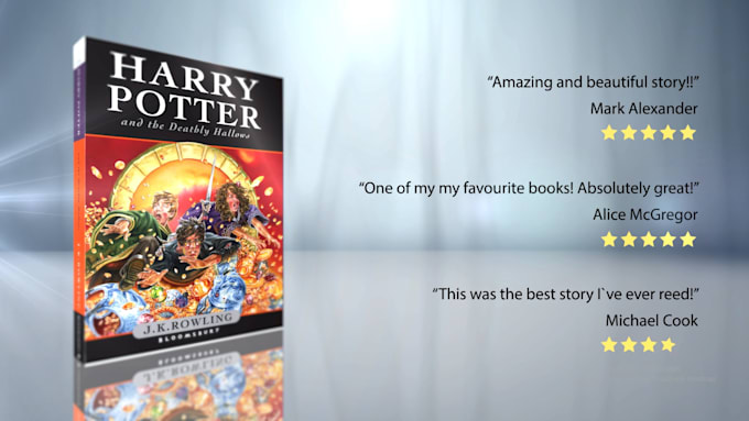 create professional 3d book promo trailer video