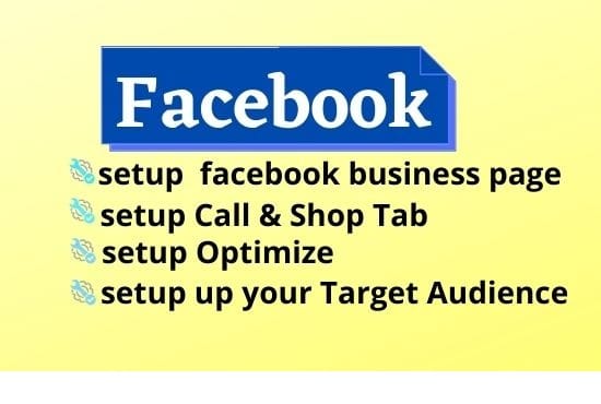 set up and optimize your facebook business page or fan page