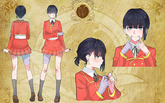 draw character design, character sheet, anime commissions
