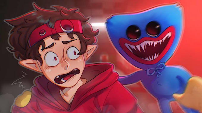 draw an illustrated youtube thumbnail for you