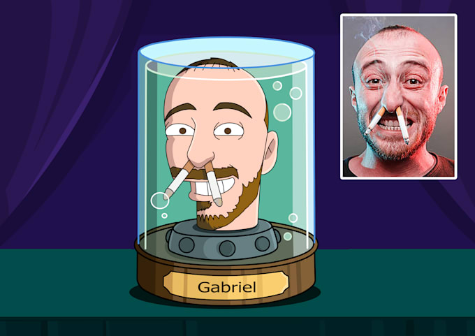 draw your portrait in futurama head