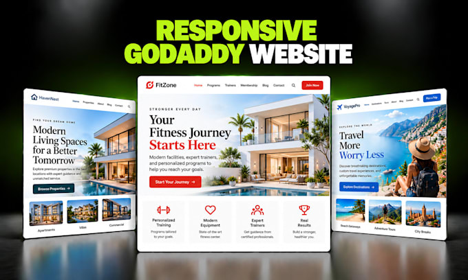 design godaddy website with godaddy builder