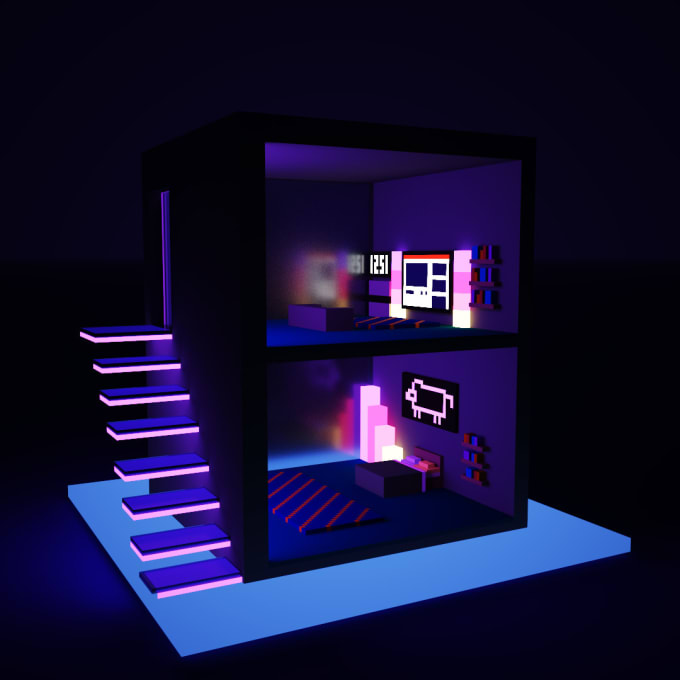 Create 3d Pixel Art For You By Genta Bhatara Fiverr