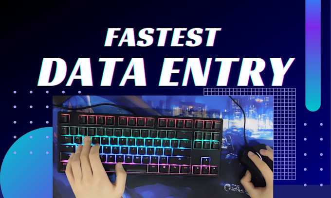 do fastest data entry, copy paste, web research and excel work