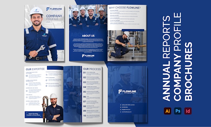 design company profile, corporate brochure, annual report