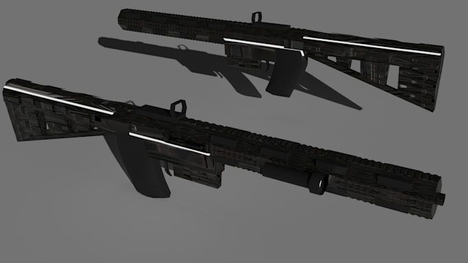 create 3d weapon assets for unity or unrealengine