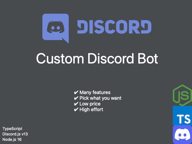 Create you an amazing custom discord bot by Samplasion | Fiverr