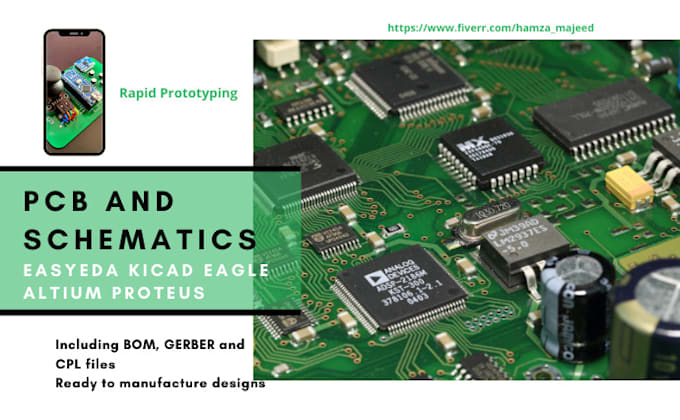 design pcb schematics, gerber files for electronic circuits