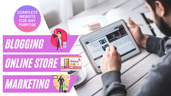 create responsive blogging website or ecommerce website
