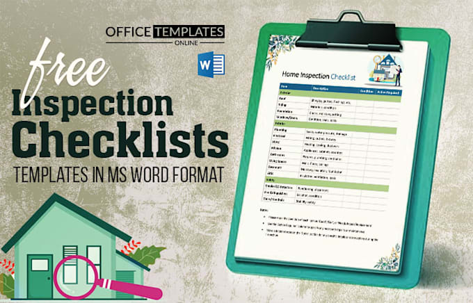 create a professional inspection checklist tailored to your job or process