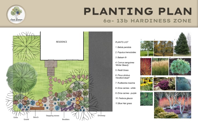 Create a professional landscape planting plan for any zone by Marjana ...