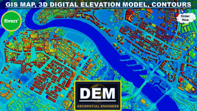 Develop digital elevation gis contour topographic dem in arcgis pro by | Fiverr