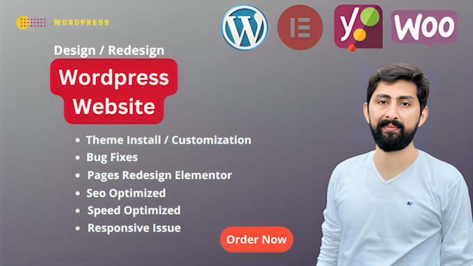 develop fully responsive wordpress website and bugfixes