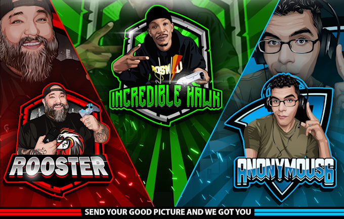 design twitch mascot logo, gaming, cartoon, and youtube