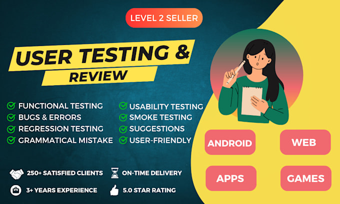 test and review website, mobile apps and games android