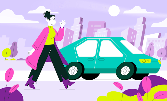 create custom explainer vector illustrations and animation