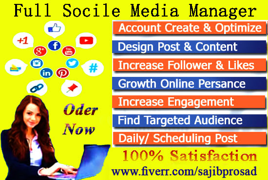 be your social media marketing manager