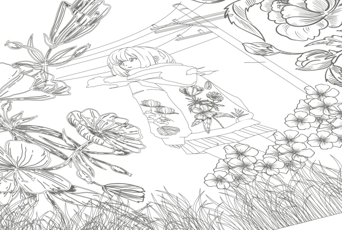 Do black and white coloring book page by Designer_mridul | Fiverr