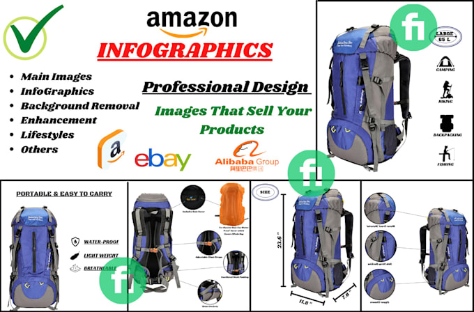 design amazon product infographic, and editing