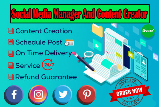 be your social media manager and content creator