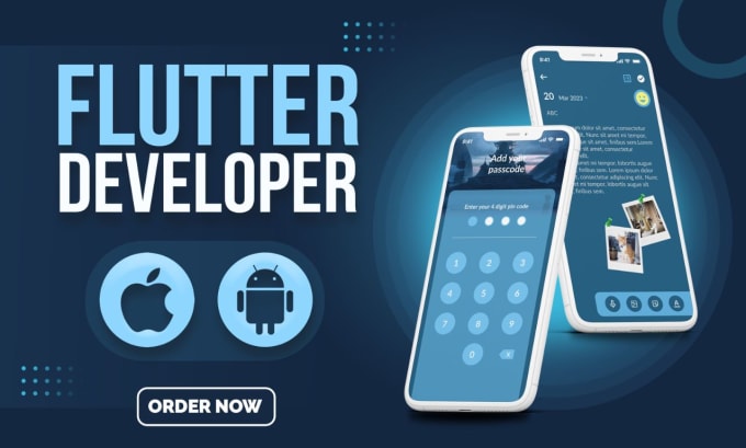 do flutter app development for ios android mobile app