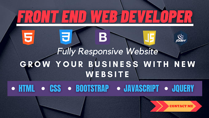 Do your front end using html css bootstrap javascript by Em_ahmi | Fiverr