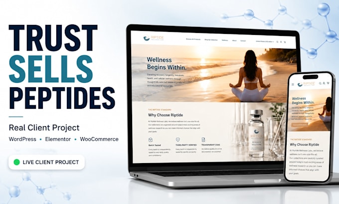 build peptide website that builds trust and increases sales