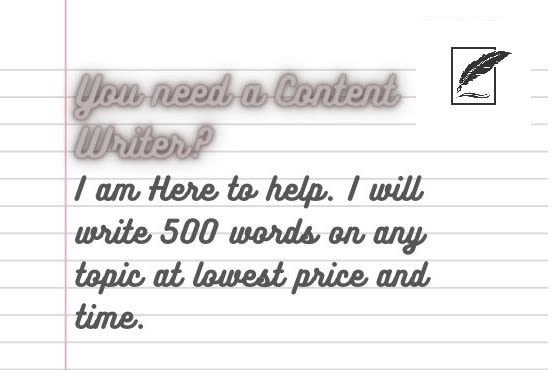 write content for you